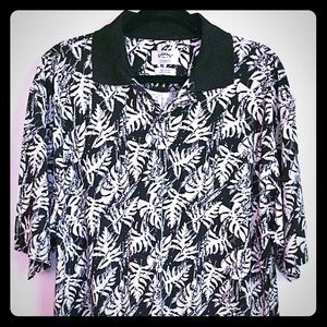 Callaway Golf Shirt (Large) Black White Cotton